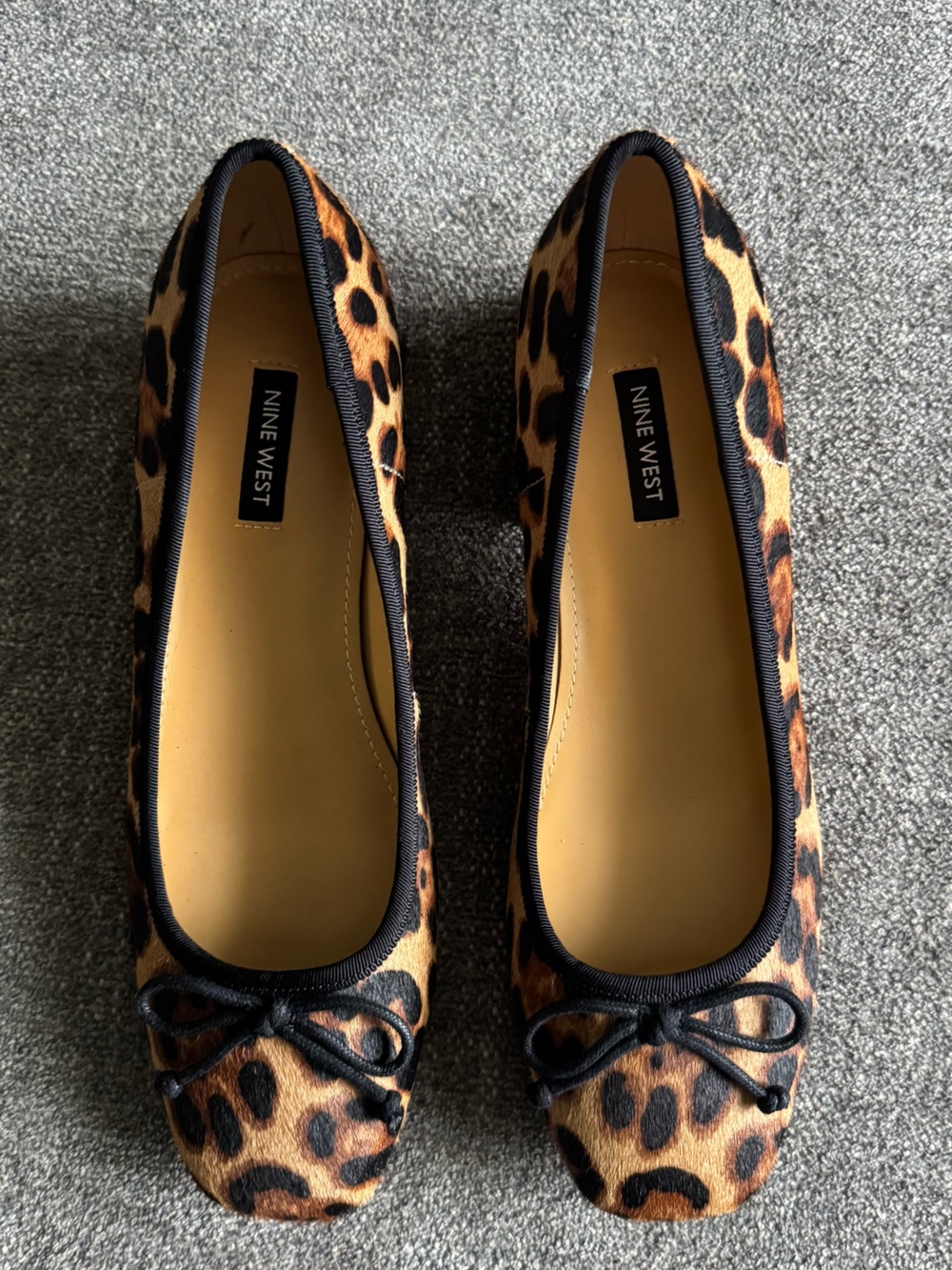 Nine West Women's Leopard Print (fur) Chunky Low Heel